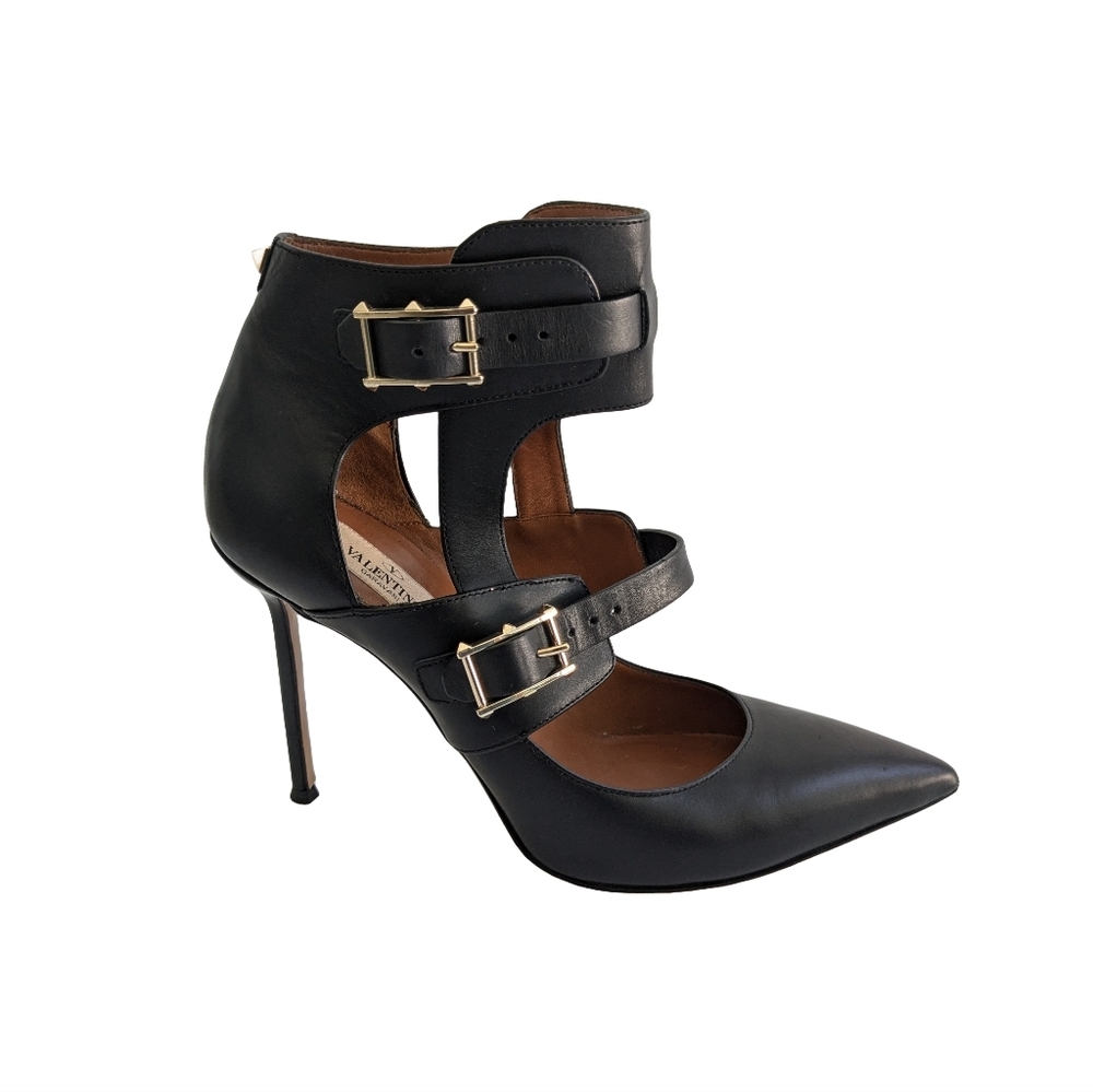 Valentino Garavani Hitch On Cutout Rockstud Heels EU 38.5 US 8/8.5